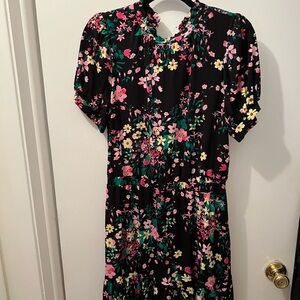 Floral Black Dress